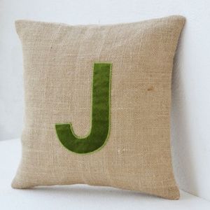 Rustic theme burlap velvet pillow cover